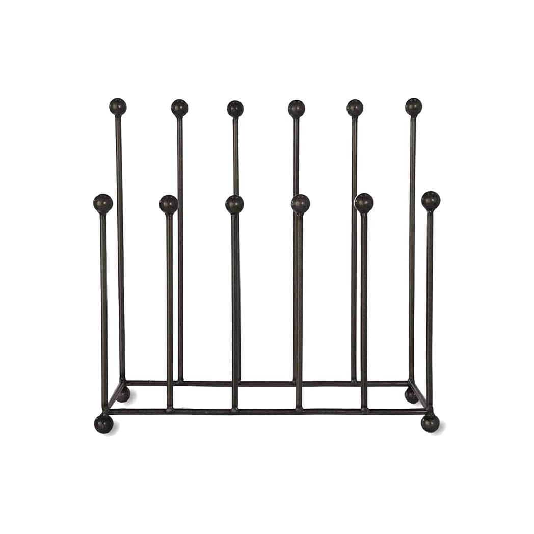 Neo Antique Style Black Powder Coated Metal Boot Rack Holds 4 Pairs