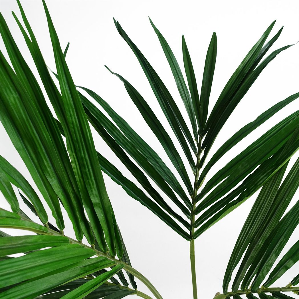 Leaf 120cm Lifelike Kentia Palm Artificial Tree in Weighted Black Pot