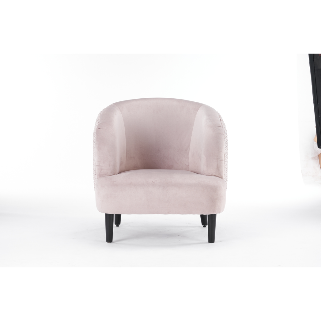 MSL 77cm Grey Velvet Arm Chair for Home, Office, Dining Room, Hotels and Restaurants