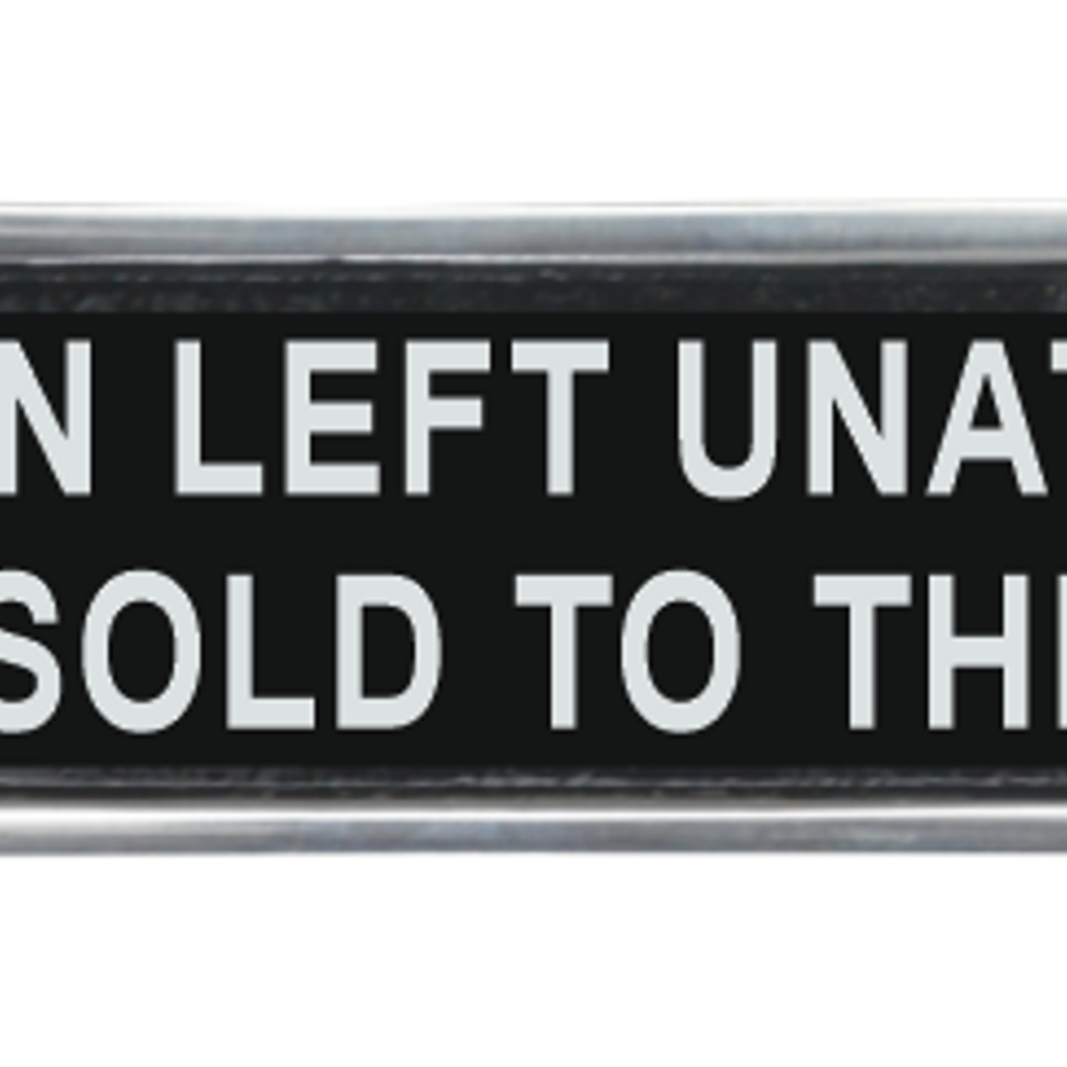 MSL 25cm Aluminium Children Left Sign, Metal Door Sign, Pre-Drilled Holes
