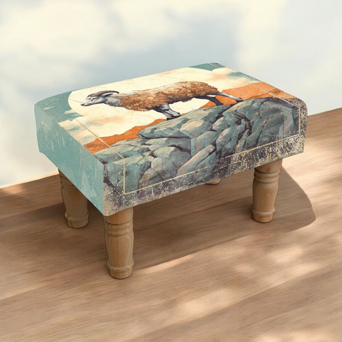 MSL Sheep Footstool, Hand Finished, Sturdy & Versatile