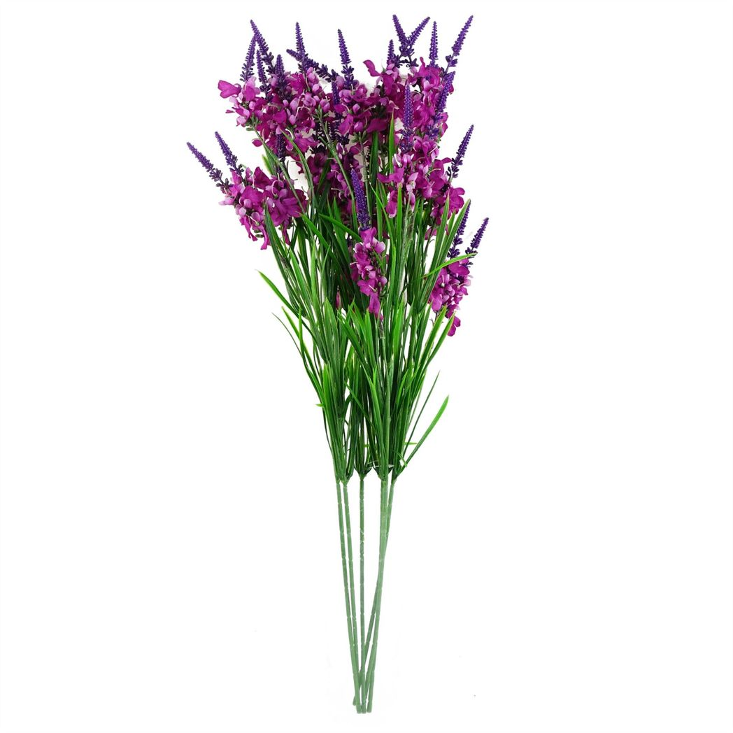 Leaf Pack of 6 Dark Pink Larkspur Artificial Stems 80cm