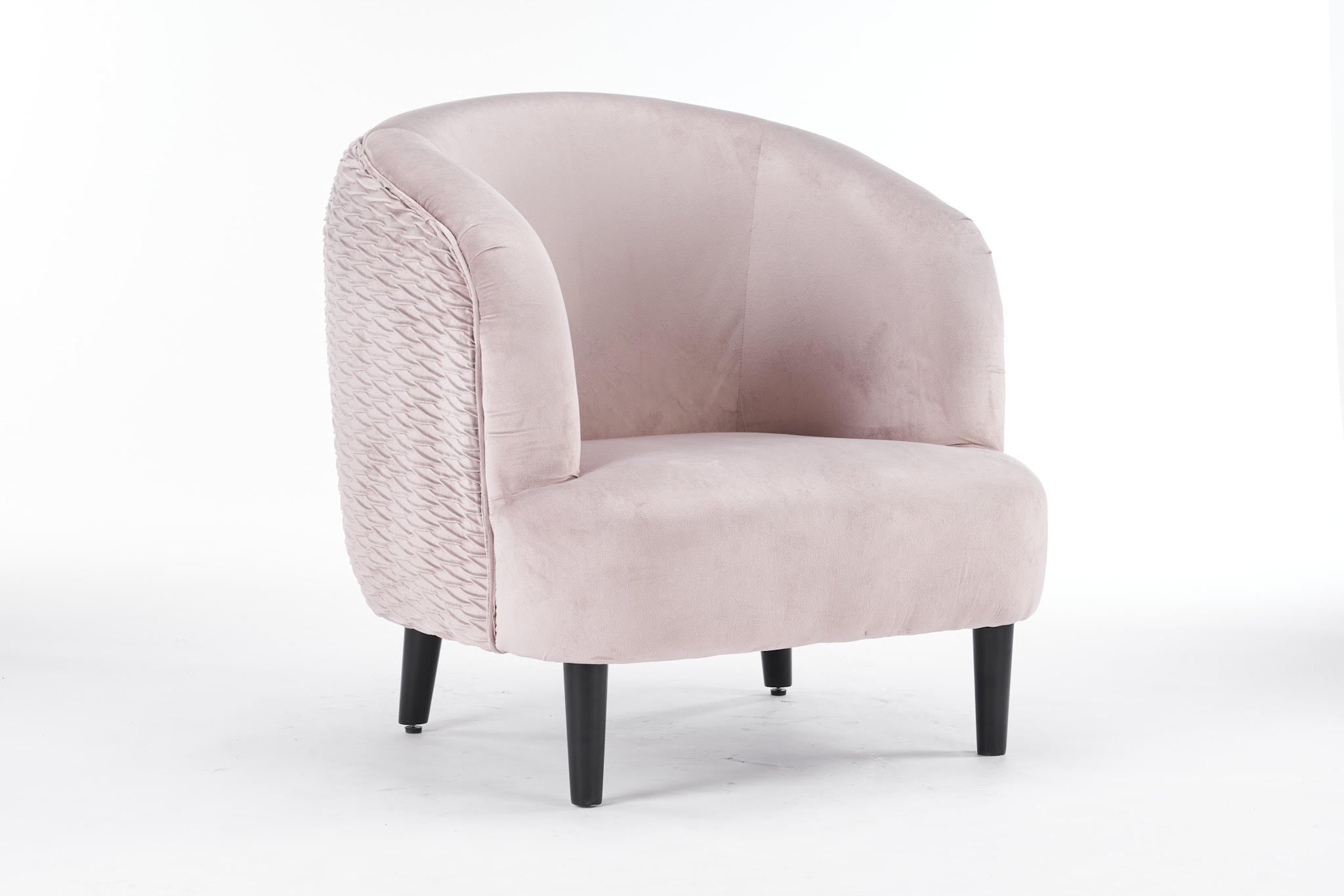 MSL 77cm Grey Velvet Arm Chair for Home, Office, Dining Room, Hotels and Restaurants