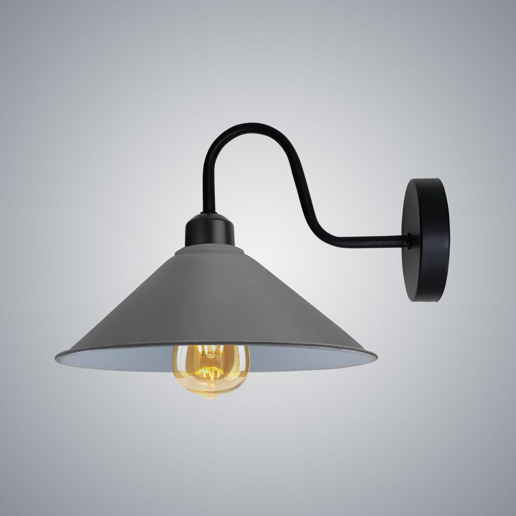 Vintage Metal Wall Sconce, E27 Base, Dimmable Indoor Light