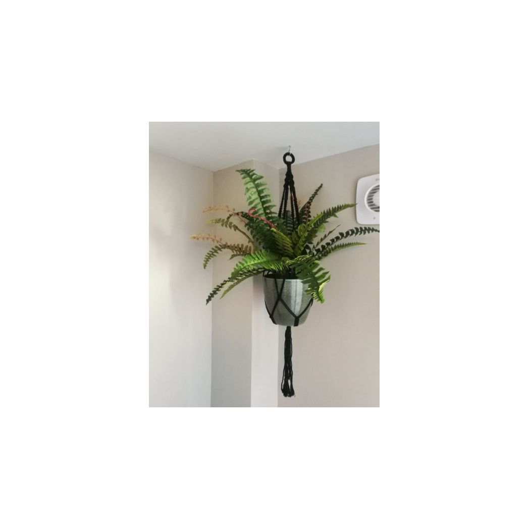 Artificial Bird’s Nest Fern Plant 60cm in Plastic Pot, Realistic Indoor Asplenium Nidus Fern