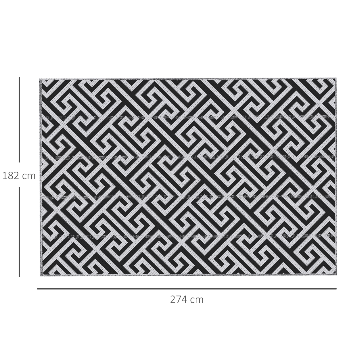 Outsunny Reversible Outdoor Rug 182x274cm Portable Camping Mat