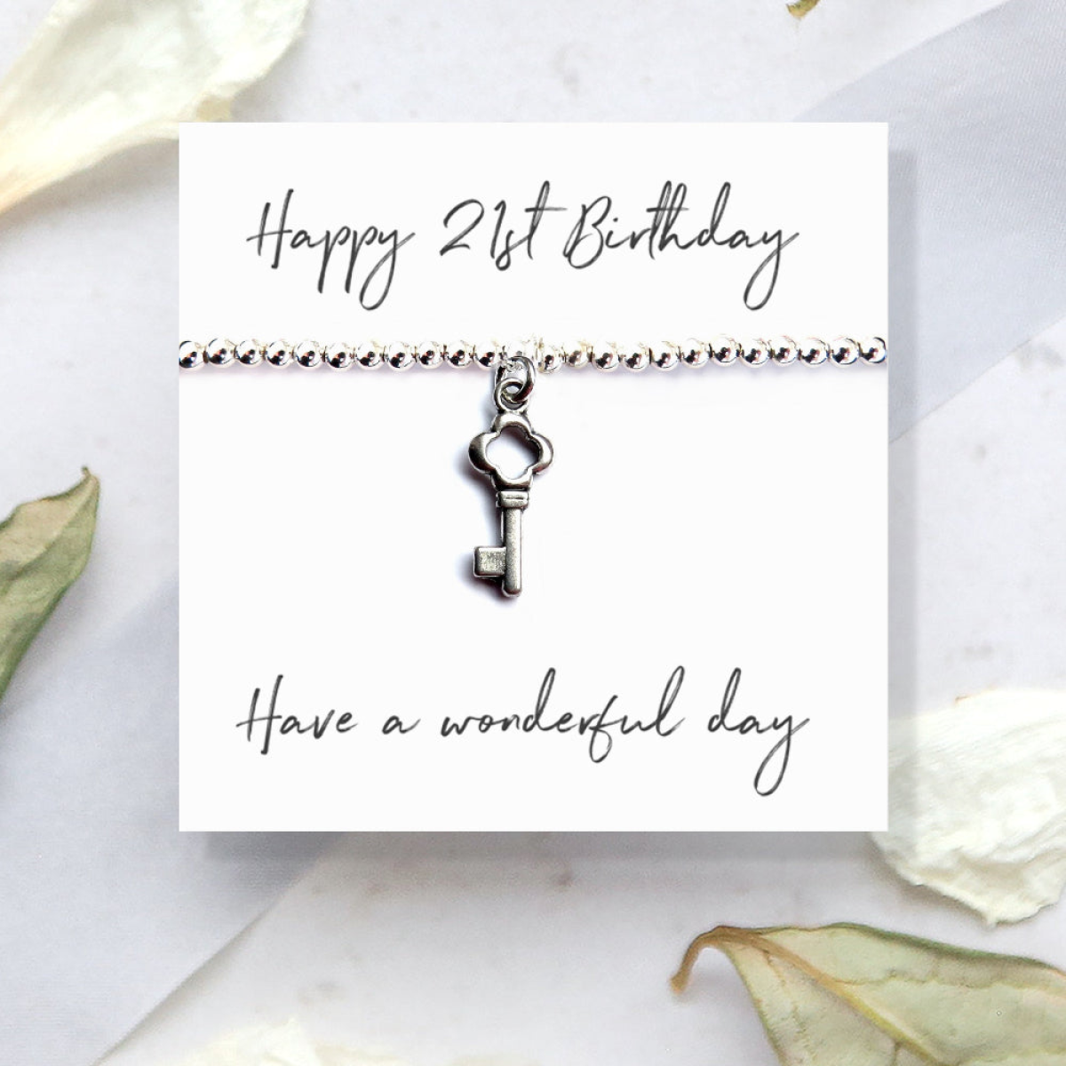 Happy 21st Birthday Bracelet Mini Gift Hamper | 21st Key Bracelet Gift | Daughters 21st Birthday | Girls 21st Birthday Gift Set UK