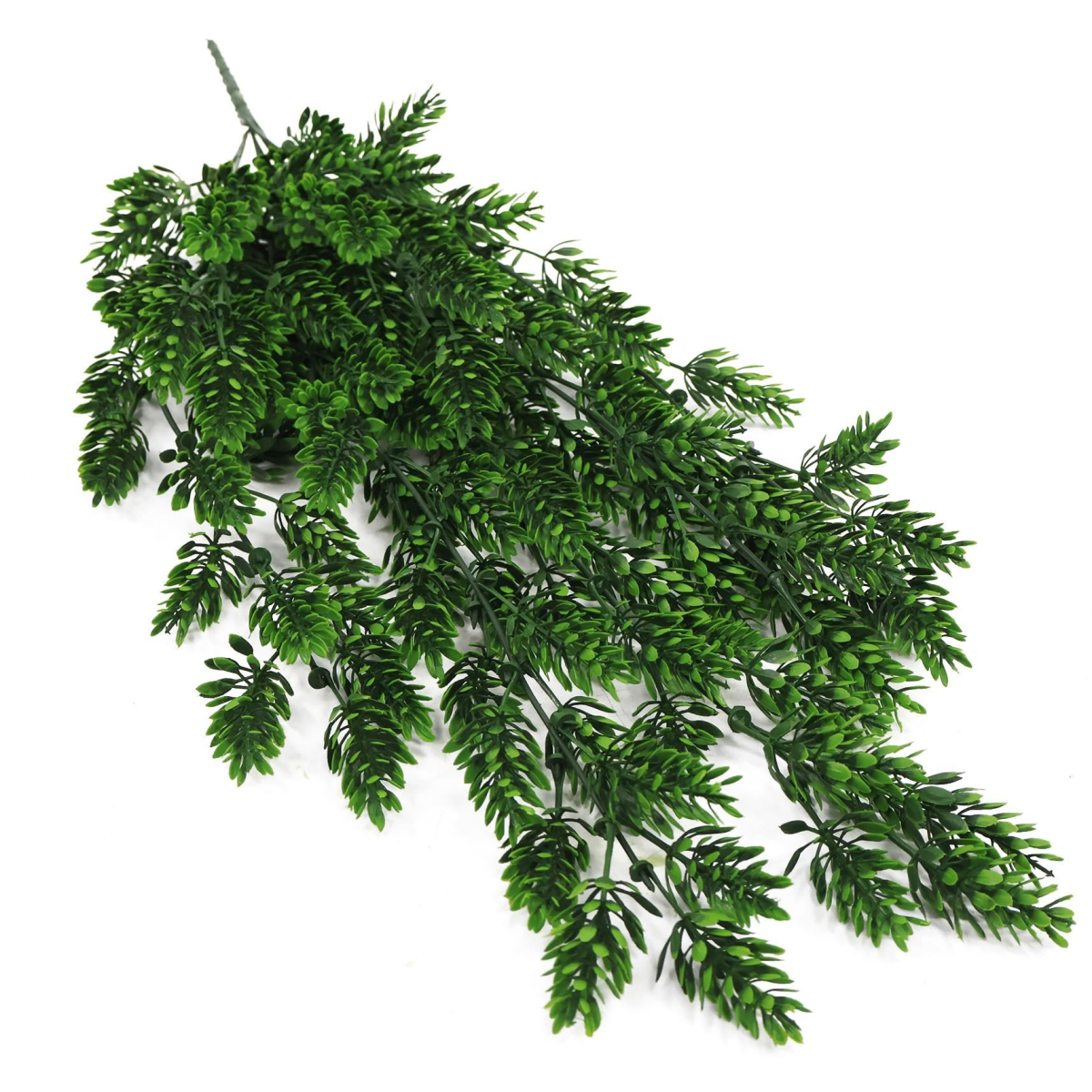 Leaf Pack of 6 Hanging UV and Fire Resistant Artificial Clustered Fern Plant 128cm