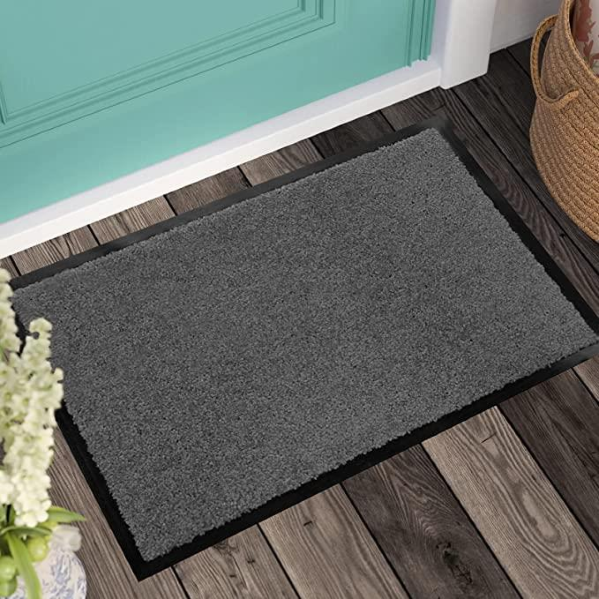 Heavy-Duty Rubber Barrier Mat 40 x 60 cm Anthracite