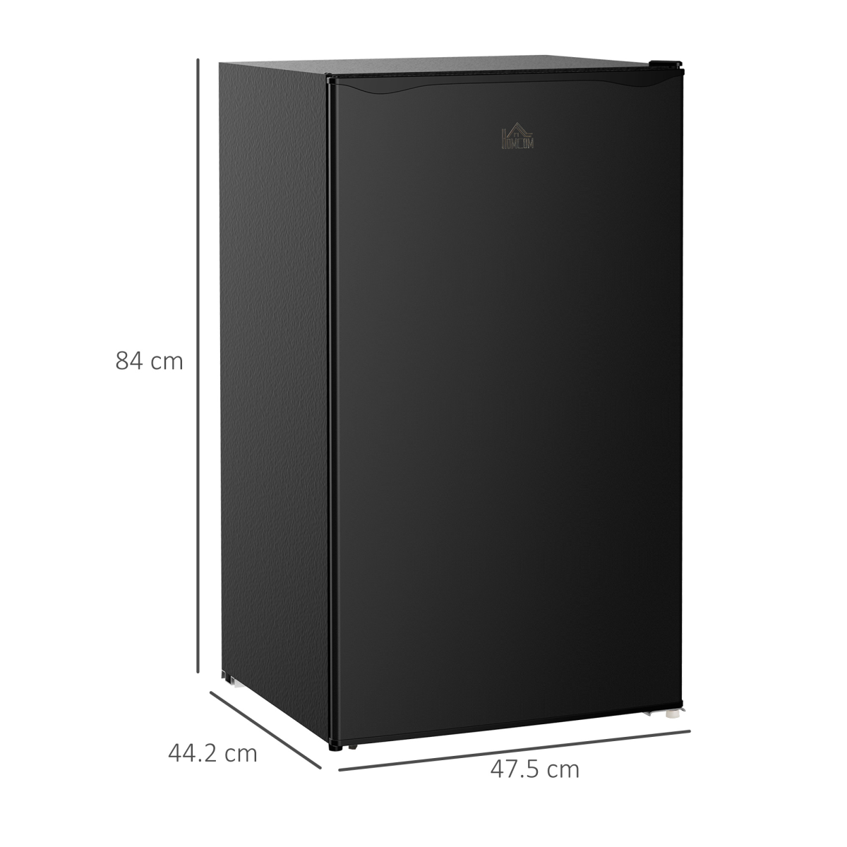 HOMCOM 91L Freestanding Under Counter Fridge with Chiller Box, Reversible Door, Black