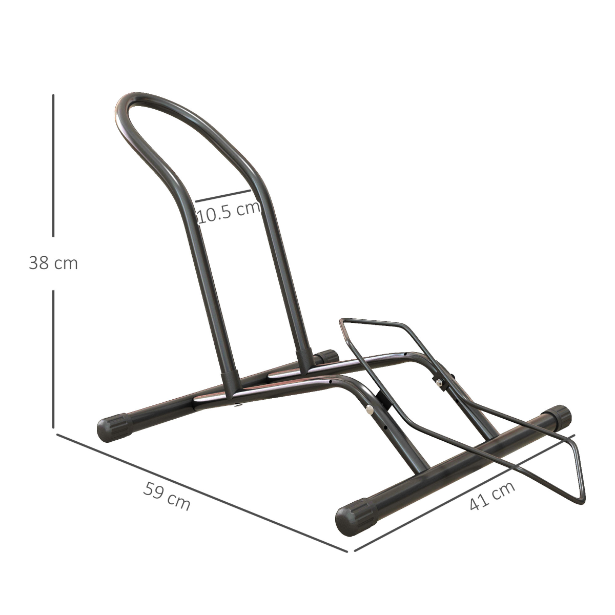 SPORTNOW Steel Bike Storage Rack with Auto-Lock for Indoor Use