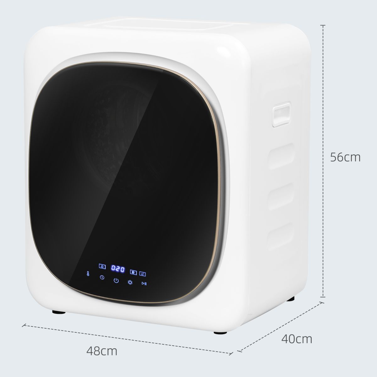 HOMCOM 4kg 800W Vented Tumble Dryer with Deodorize & Smart Mode