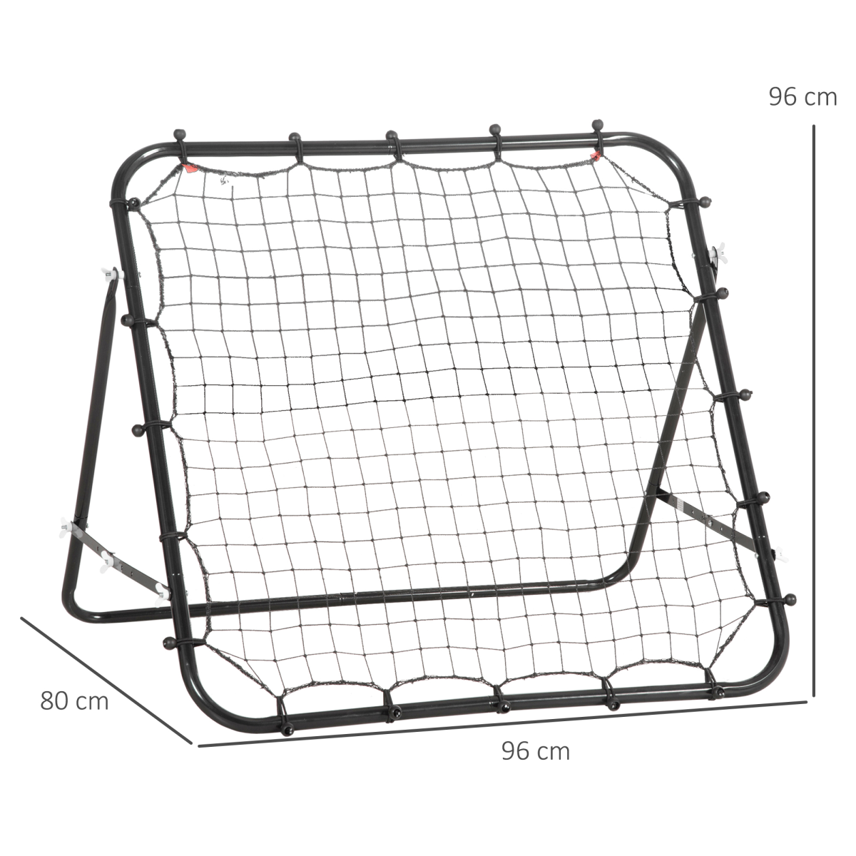 HOMCOM Rebounder Net Training Goal for Kids and Adults - Black