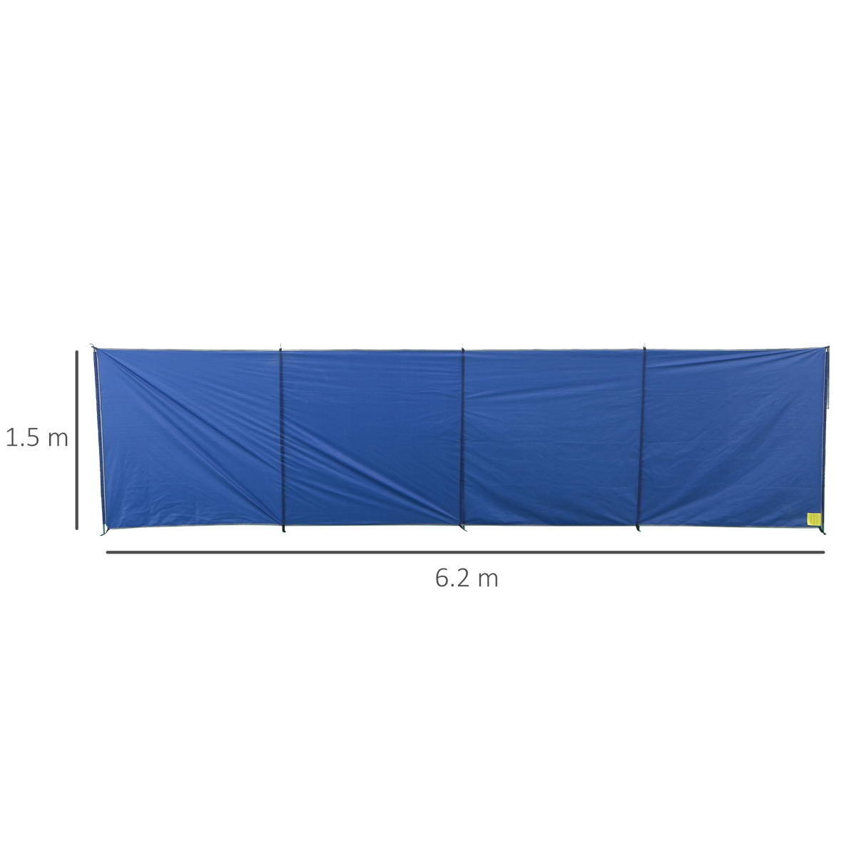 Portable Camping Windbreak Privacy Wall, 6.2m x 1.5m