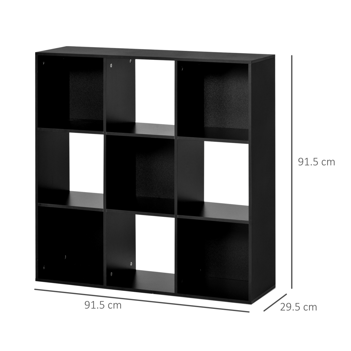 9 Cube Particle Board Storage Cabinet Bookcase Bookshelf for Home Office, Black