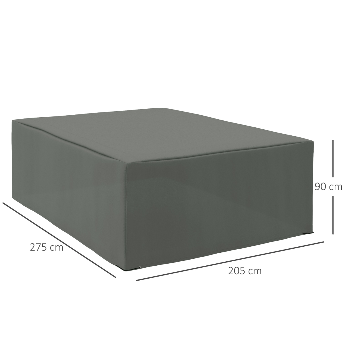 Outsunny 275 x 205cm Garden Furniture Cover, Water and UV Resistant PE Coated Oxford Fabric