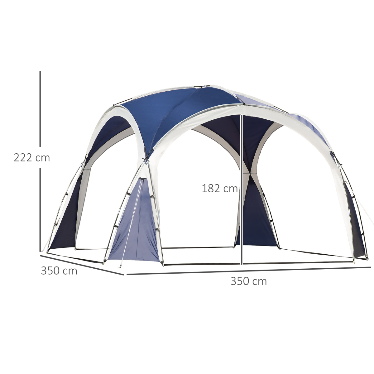 Outsunny 3.5 x 3.5m Dome Gazebo Party Tent Shelter
