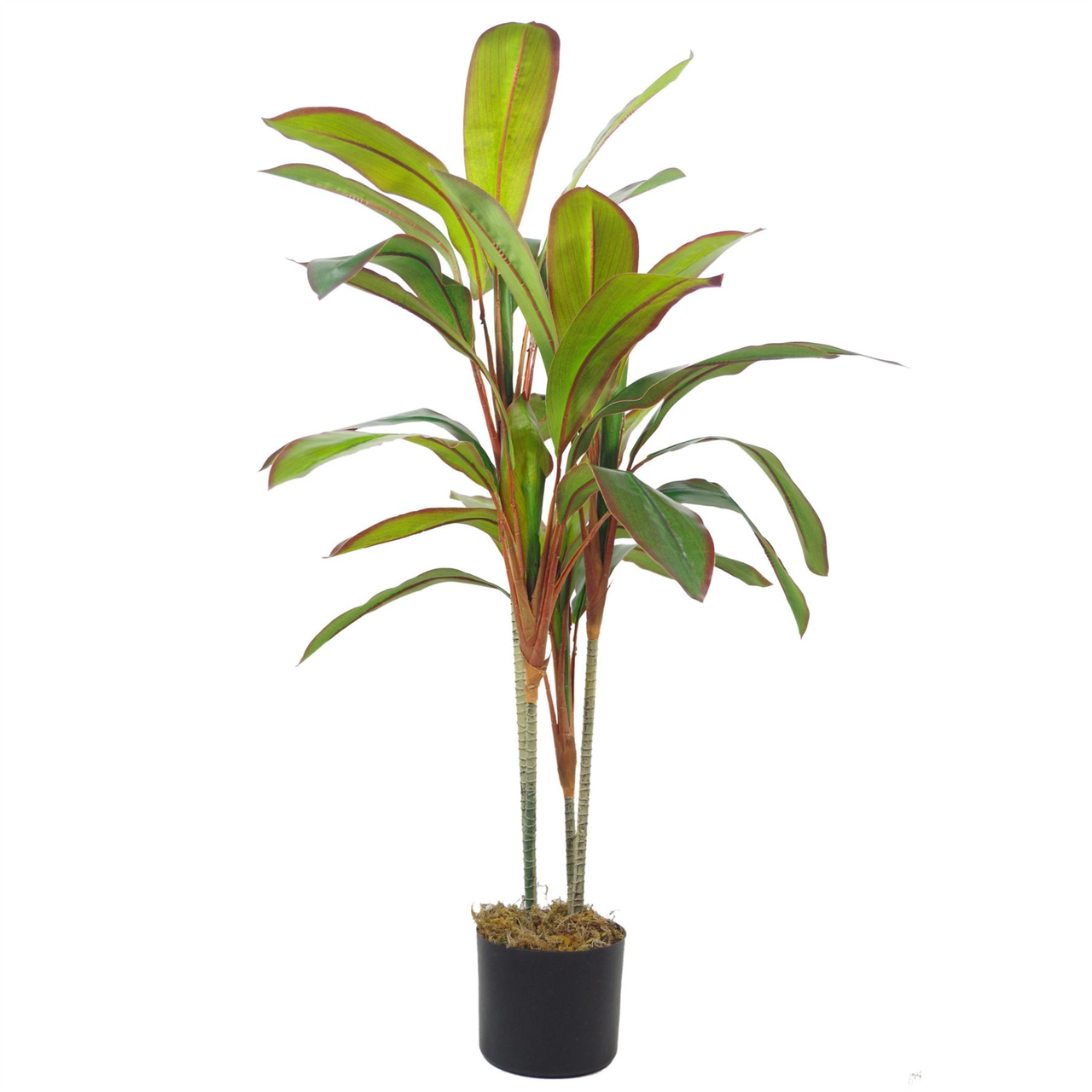 100cm Artificial Potted Dracaena Tropical Plant with Copper Metal Planter