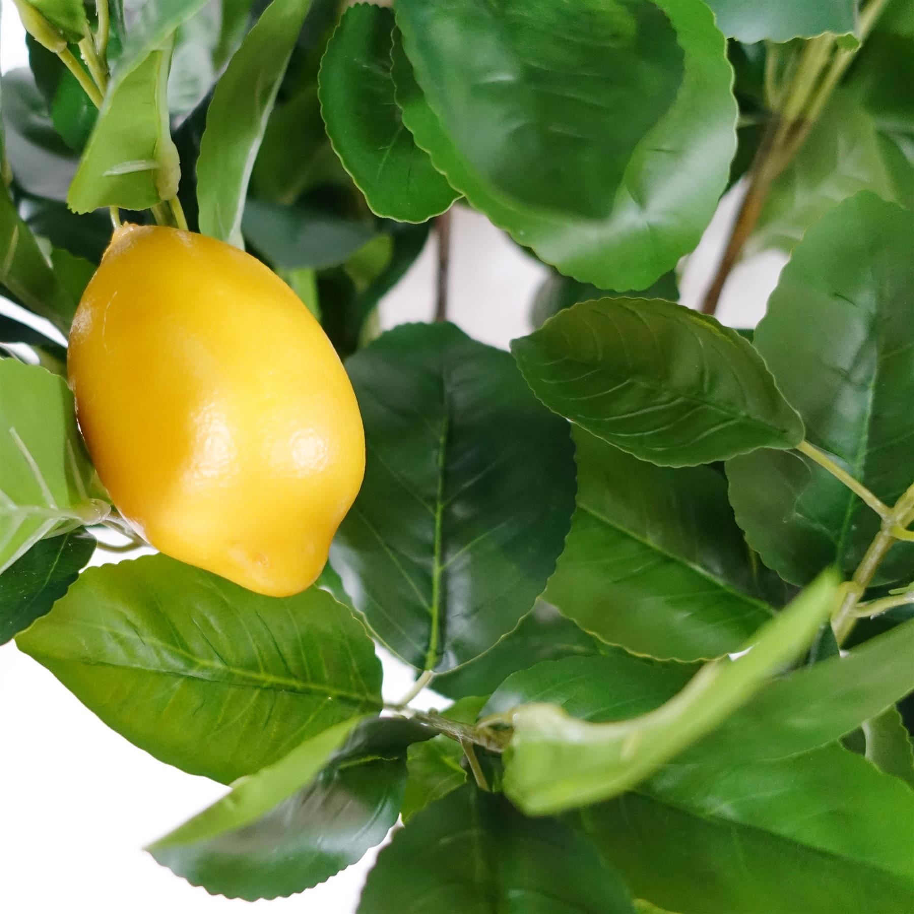 Leaf 120cm Artificial Lemon Tree in Weighted Plastic Pot, Premium Quality, Ready to Display
