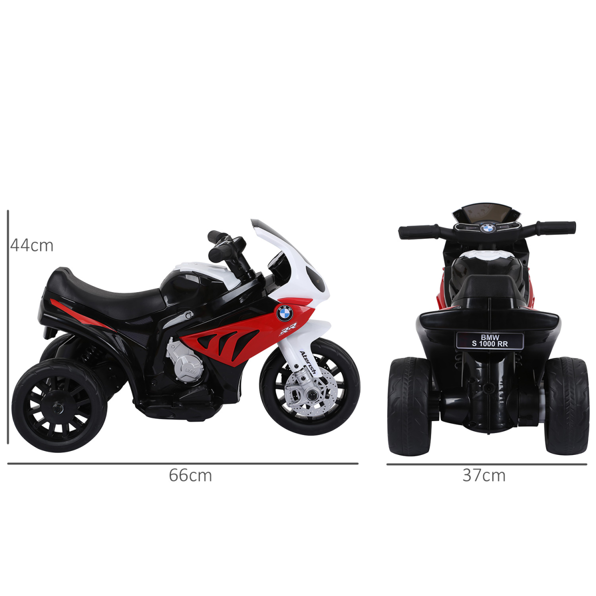 HOMCOM Electric Kids Ride On Motorcycle, BMW Licensed, Headlights, Music and Lights, 18-36 Months
