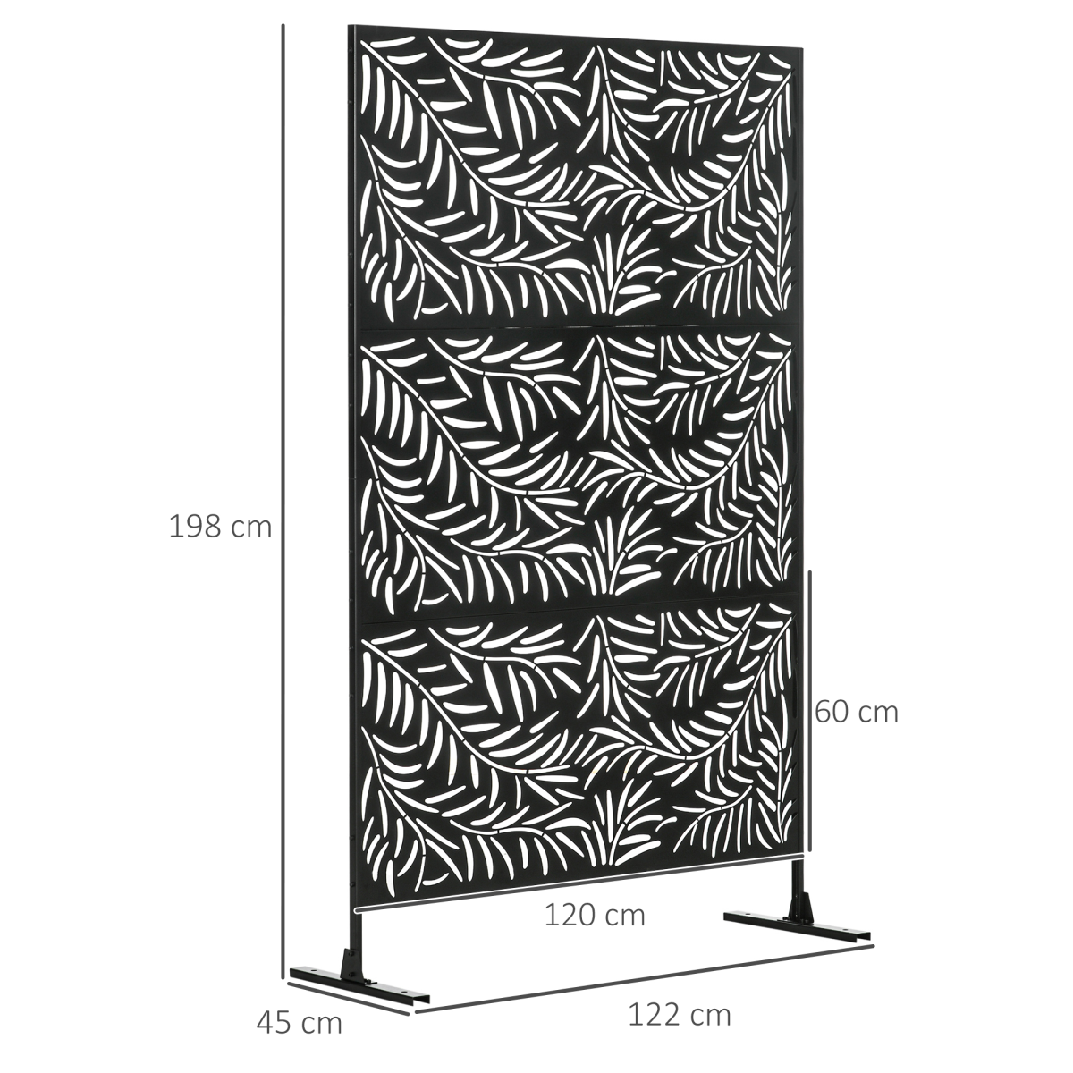 Outsunny 6.5FT Outdoor Privacy Screen Panel with Stand & Stakes