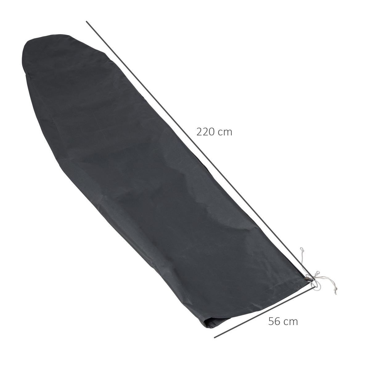 Outsunny Parasol Cover, Patio Cantilever Cover, Banana Umbrella Protector Grey