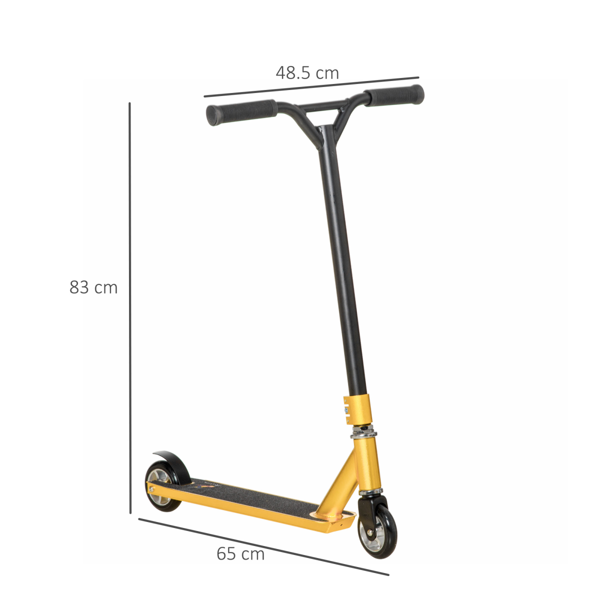 HOMCOM Stunt Scooter for 14+ Beginners, Entry Level Trick Scooter, Steel and Aluminum Alloy Frame, 360 Swivel Handlebars, Rear Wheel Brake, 100mm PU Wheels