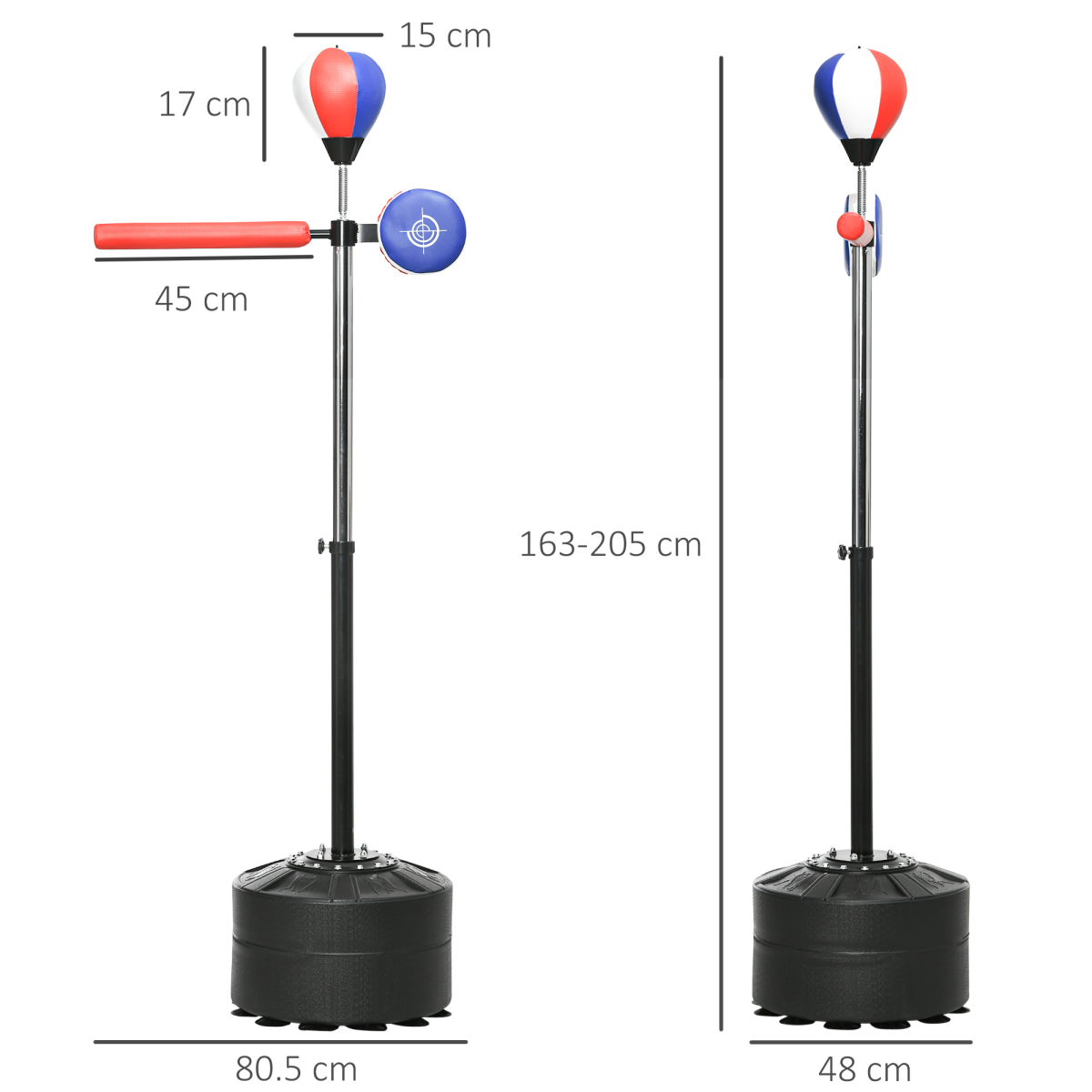 SPORTNOW Adjustable Freestanding Speed Bag Stand with Reflex Bar
