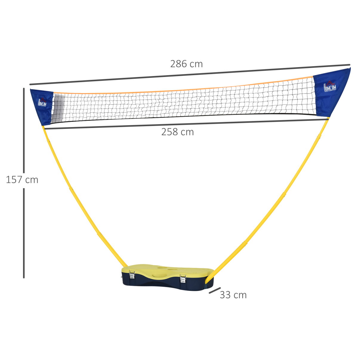 Foldable Badminton Net Set with Carry Case, 2 Rackets, 2 Shuttlecocks