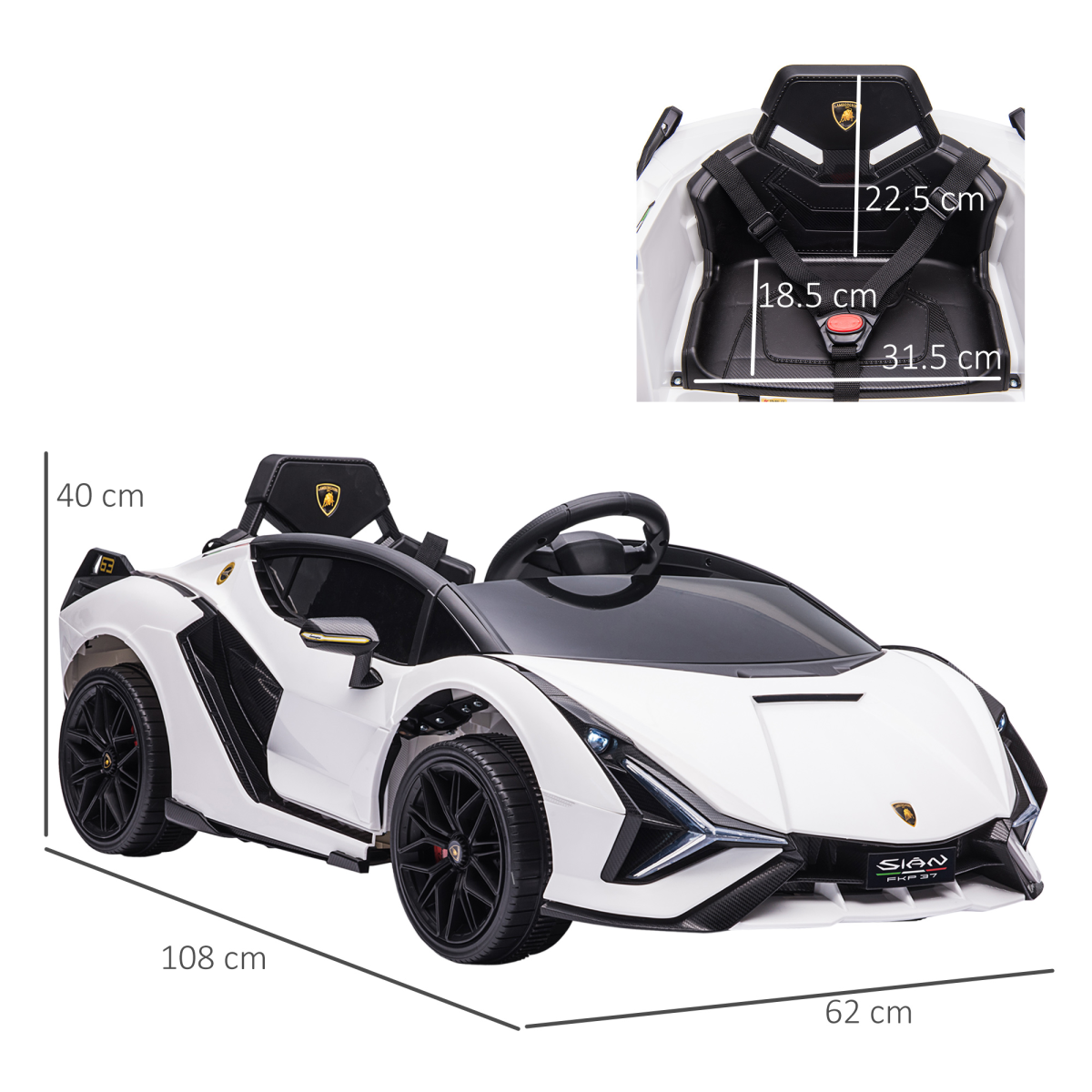 Licensed Lamborghini SIAN 12V Kids Ride On Car with Remote Control