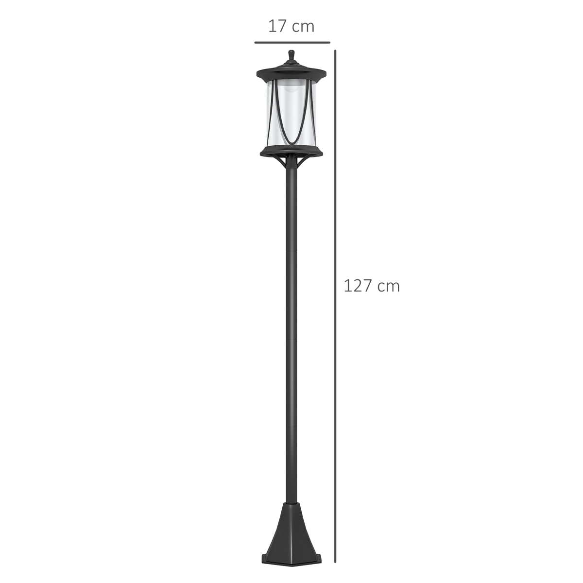 Outsunny Solar LED Outdoor Street Light, IP44, Cool White