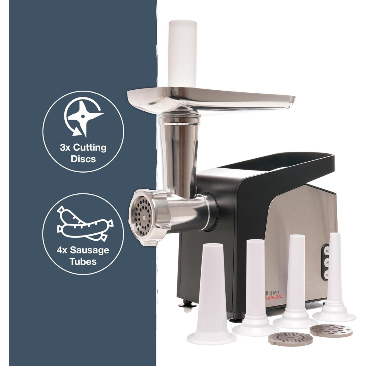 KitchenPerfected 1400w Meat Grinder & Sausage Processor