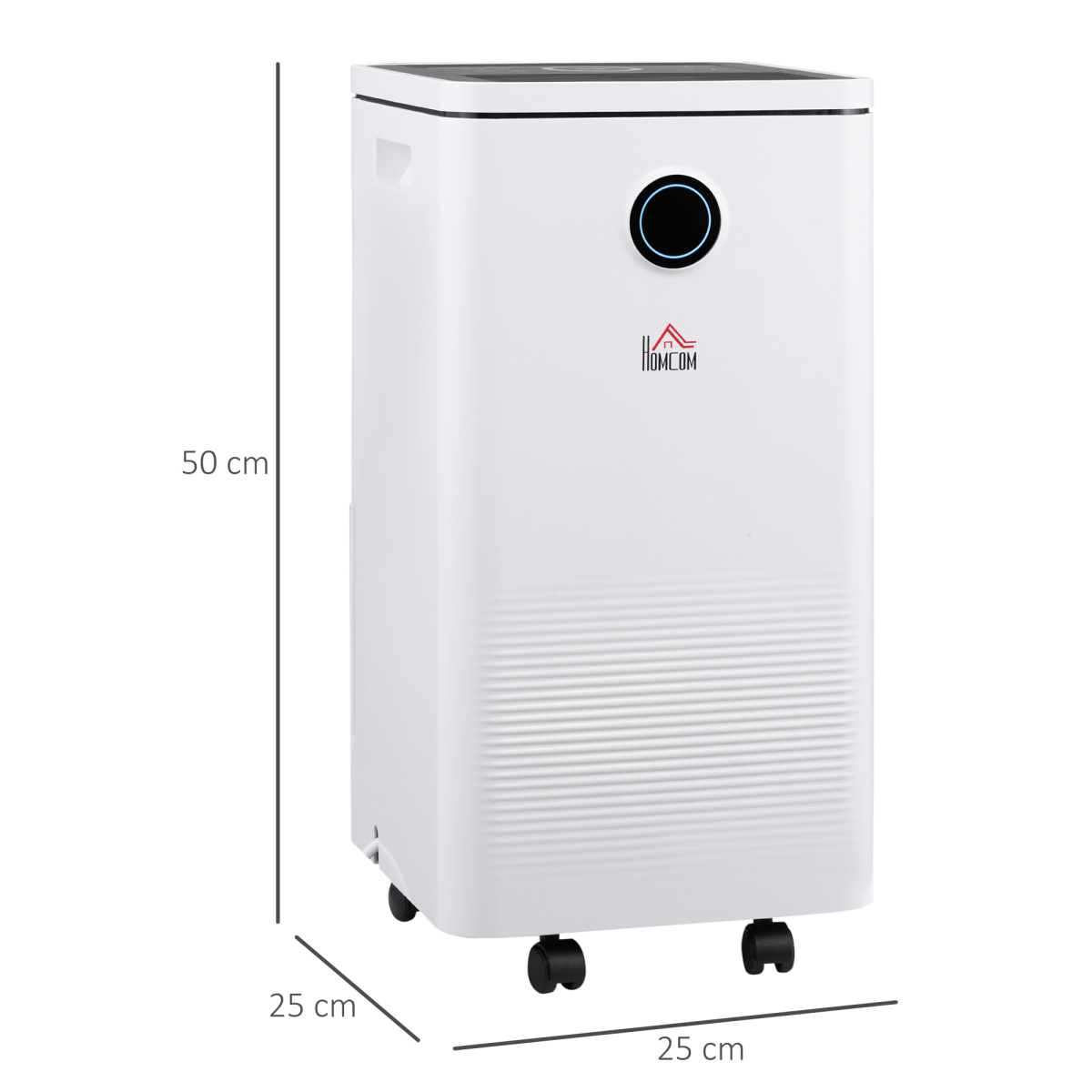 HOMCOM 10L/Day Portable Quiet Dehumidifier with 2.5L Tank, 2 Speed, 4 Modes, 42dB, 24H Timer for Home Laundry Room