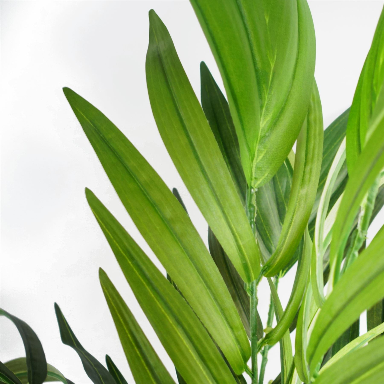 140cm UV Resistant Artificial Mango Leaf Tree with Natural Wood Trunk, Potted Indoor/Outdoor Plant