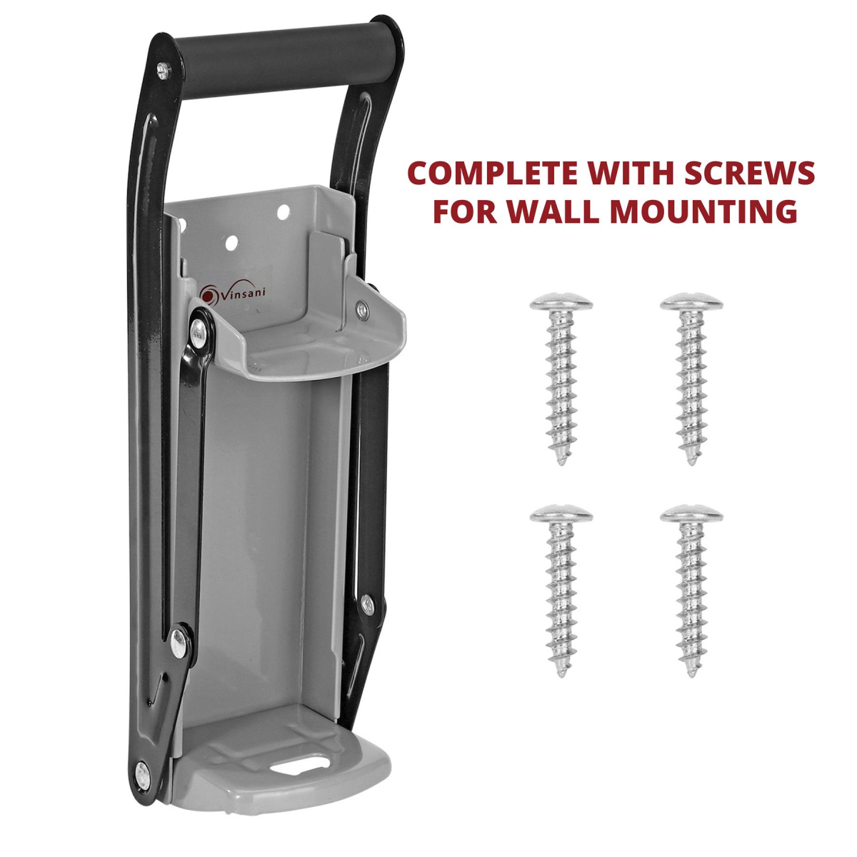 Vinsani 2-in-1 Can Crusher with Built-In Bottle Opener