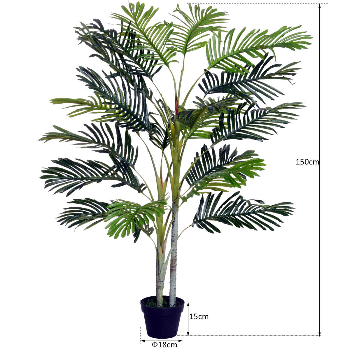 Outsunny Artificial Taro Plant Tree with Pot, 150cm