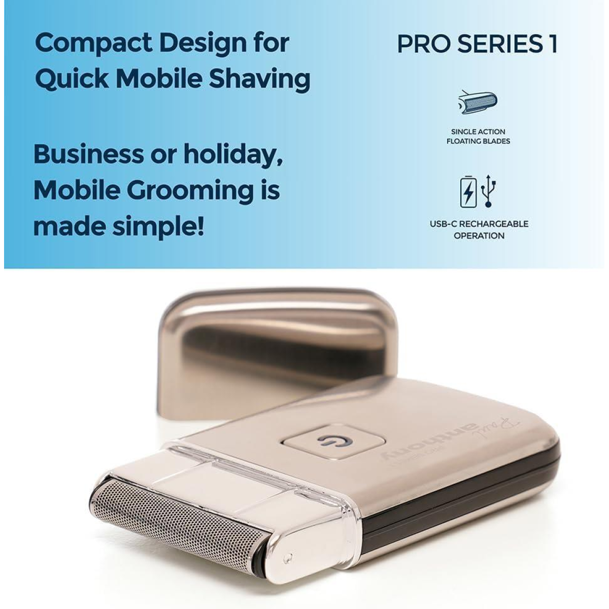 Paul Anthony 'Pro Series 1' Mens USB Lithium Mobile Foil Shaver