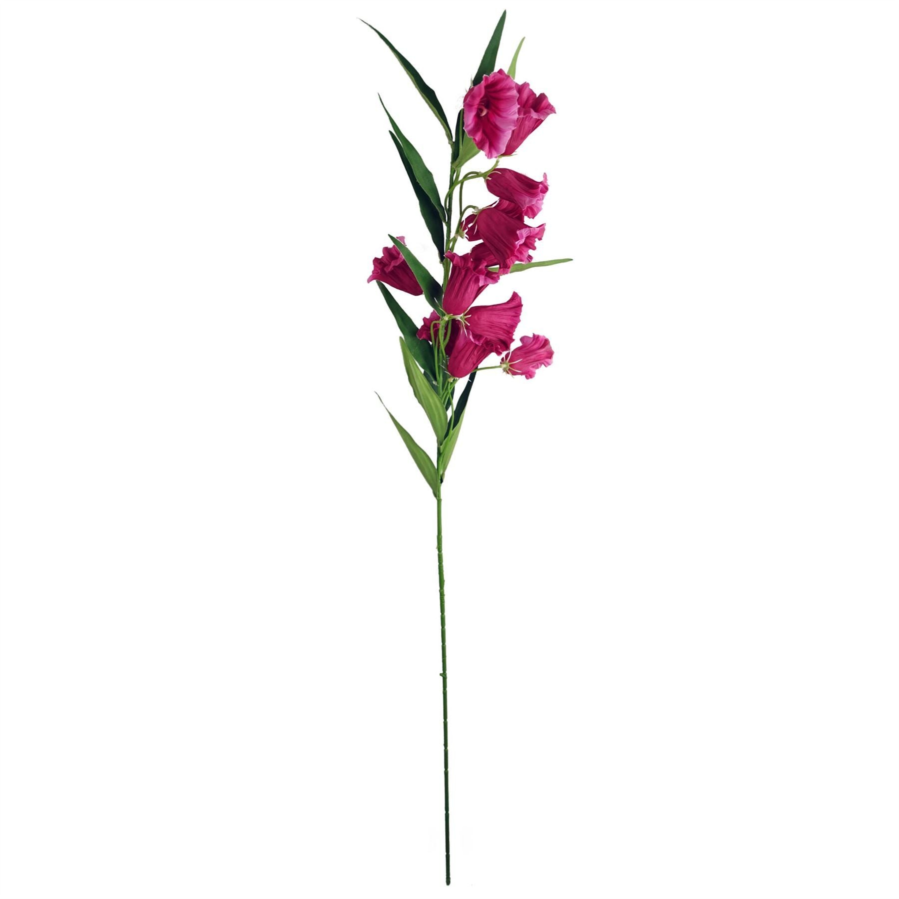 Leaf Pack of 6 100cm Trumpet Artificial Flower Stems Fuchsia Pink