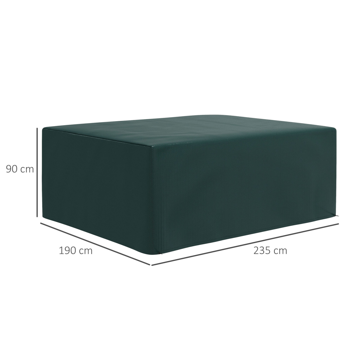 Outsunny Large Patio Furniture Cover Waterproof 235 x 190cm Dark Green