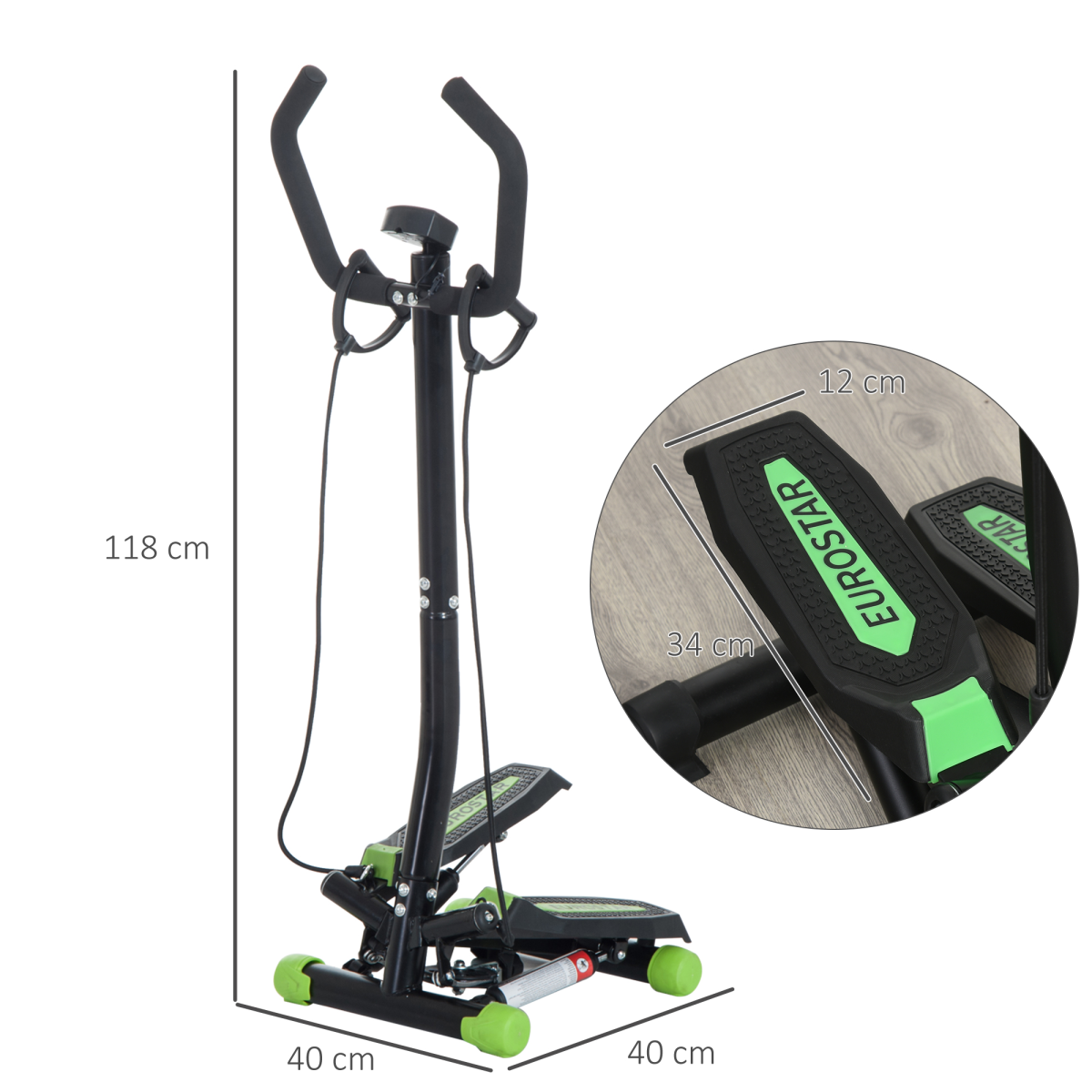 Stepper Step Machine with Resistance Bands for Fitness Exercise Workout