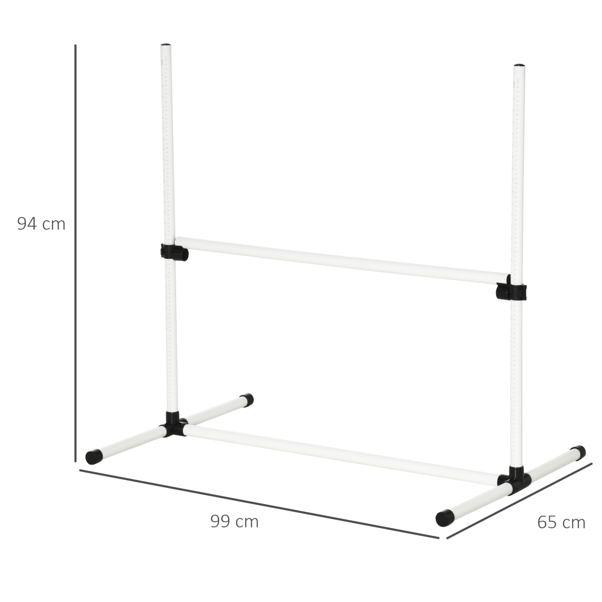 PawHut Free-Standing Adjustable Dog Agility Jump Set with Carry Case