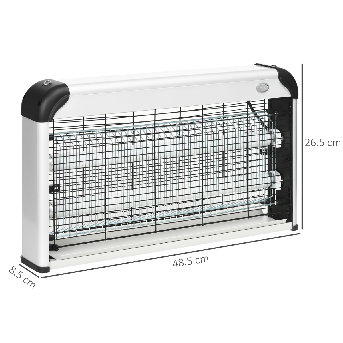Outsunny 30W Mosquito Insect Killer Pest Bug Trap Lamp UV Fly Zapper Silver