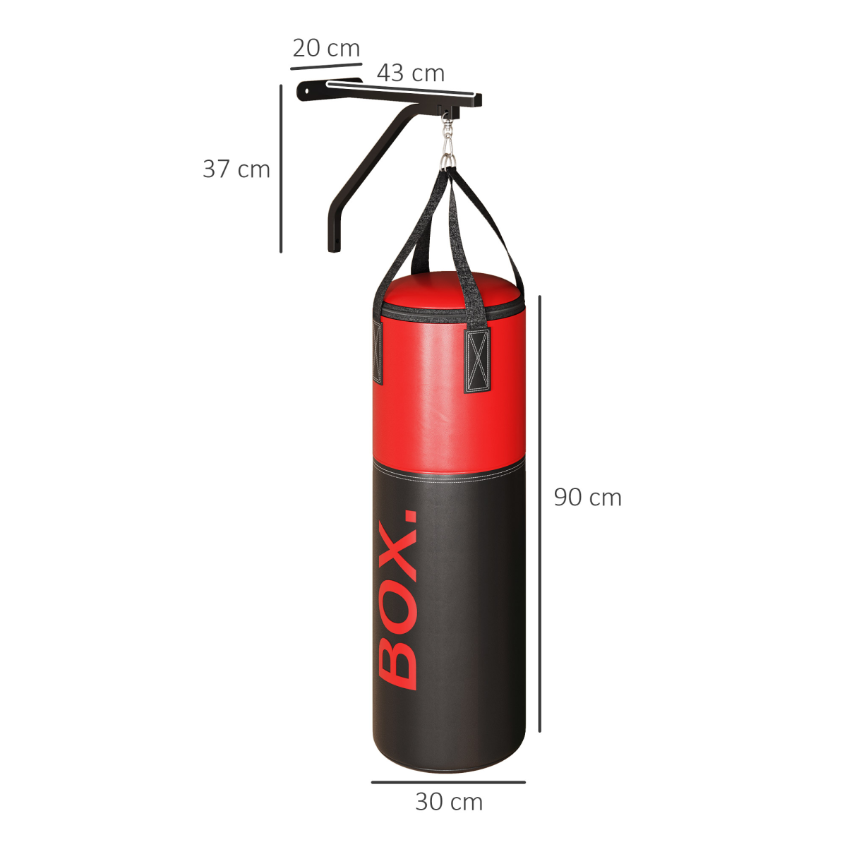 SPORTNOW Fillable Punch Bag with Boxing Gloves and Wall Bracket