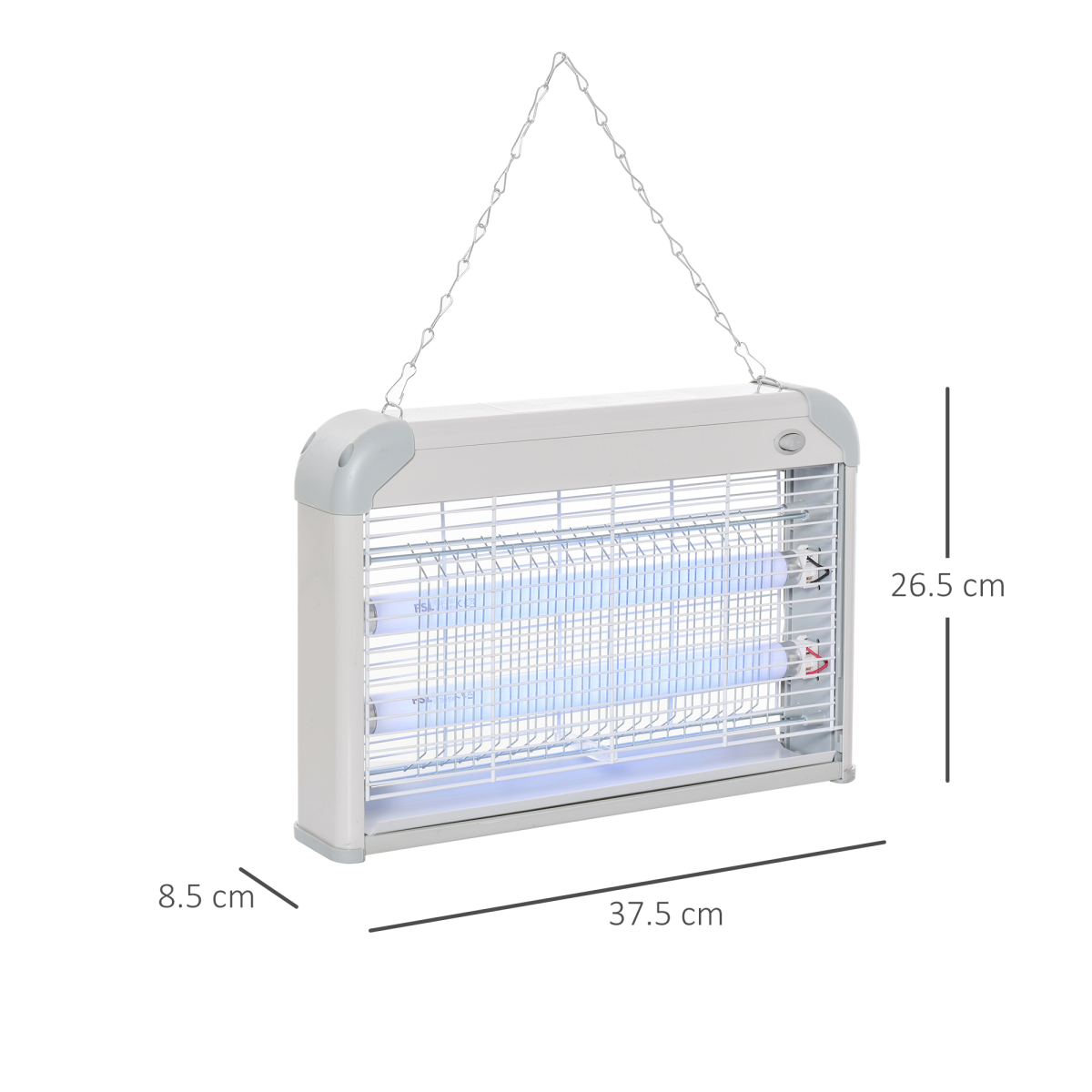 Outsunny LED Wall-Mounted Portable Mosquito Killer Lamp, 20W, 60? Coverage