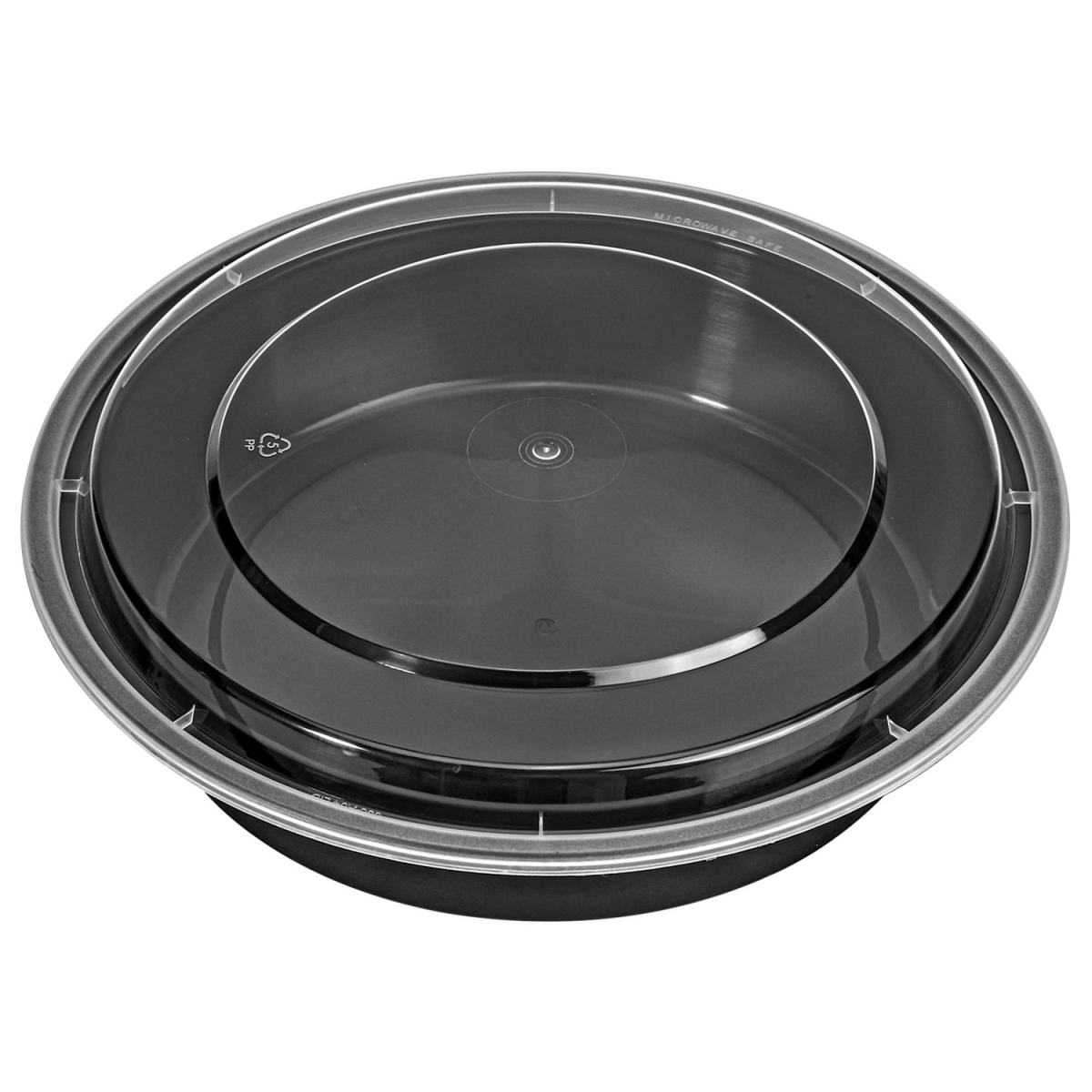 Vinsani 20 Pack Round 1 Compartment Meal Prep Containers with Airtight Leak-Resistant Lids, Stackable BPA-Free Plastic