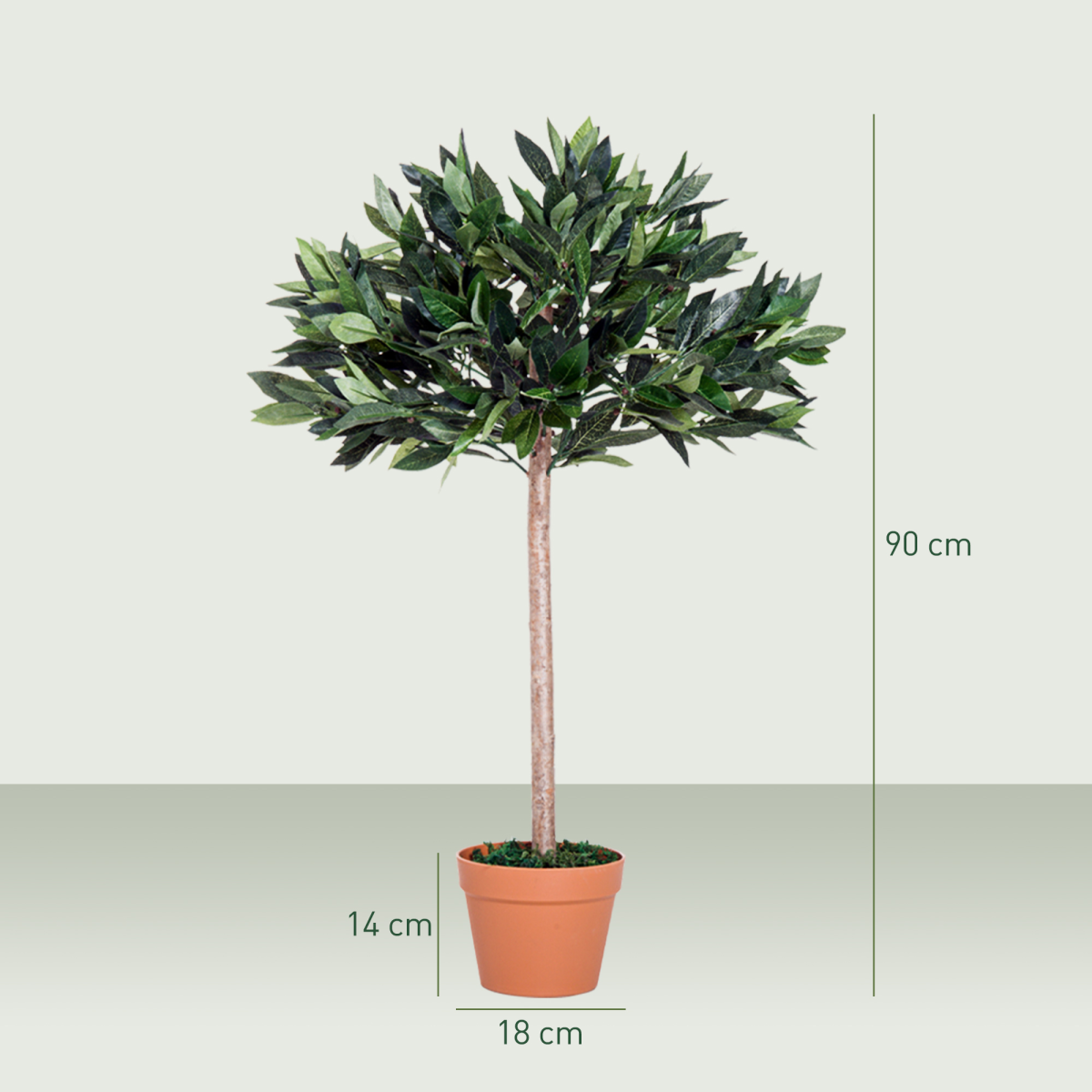 Outsunny Artificial Olive Tree Plant, 90 cm, Realistic Decor