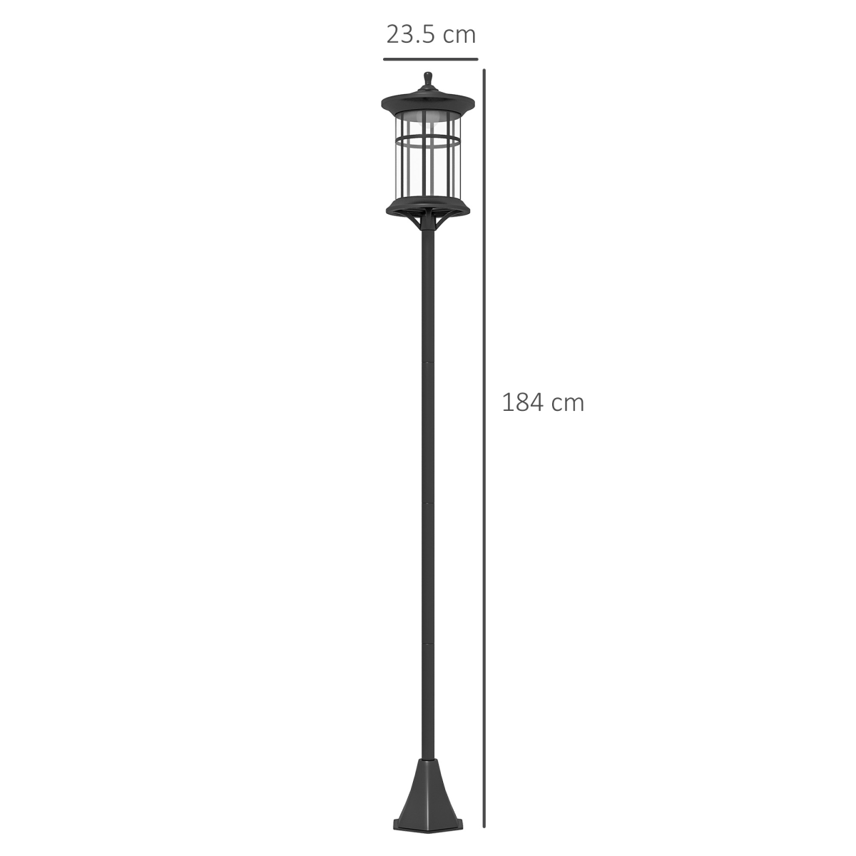 Outsunny LED Solar Outdoor Post Lights, IP44 Waterproof, Cool White, 2 Pack