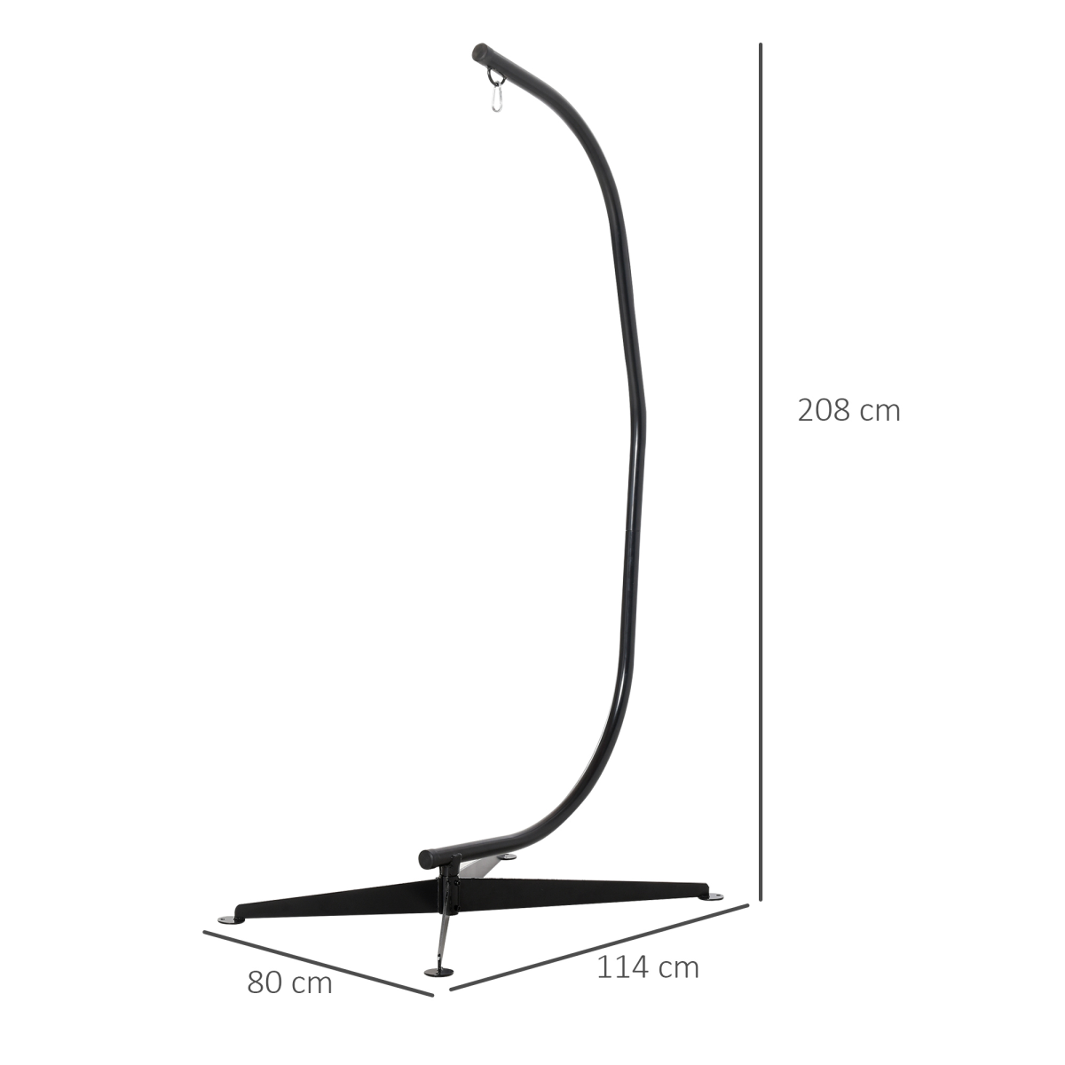 Outsunny Heavy Duty Metal Hammock Chair Stand, Indoor/Outdoor