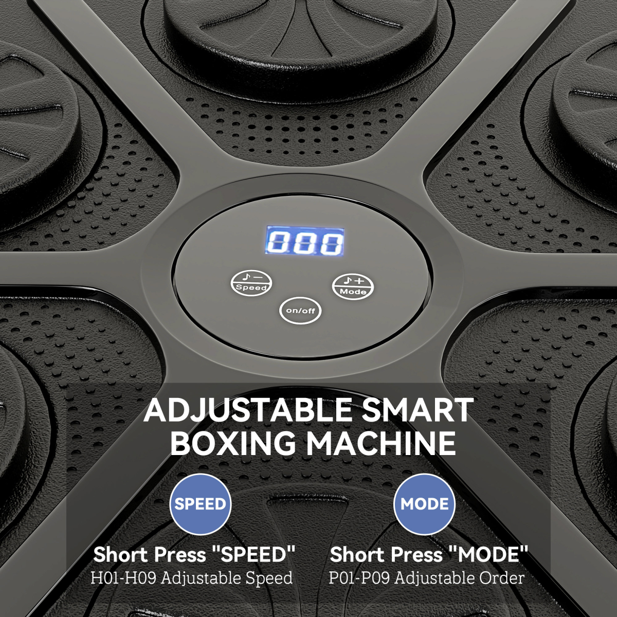 SPORTNOW Smart Bluetooth Wall-Mounted Boxing Machine with Gloves, 9 Speeds & Modes