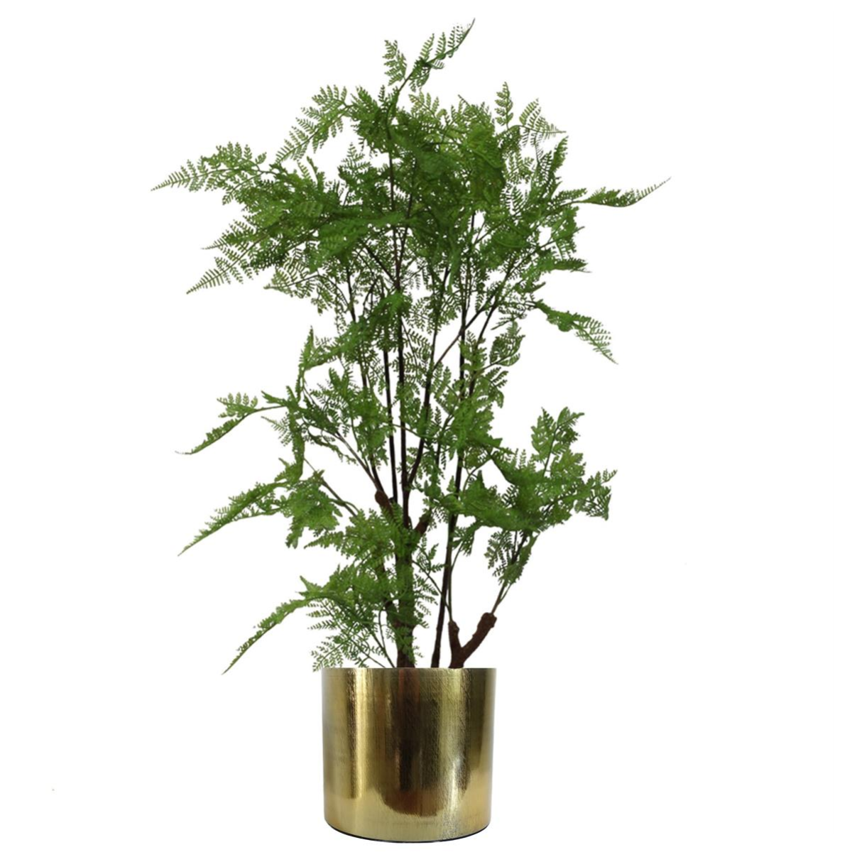 Leaf 20cm Wide x 18cm High Gold Etched Metal Planter